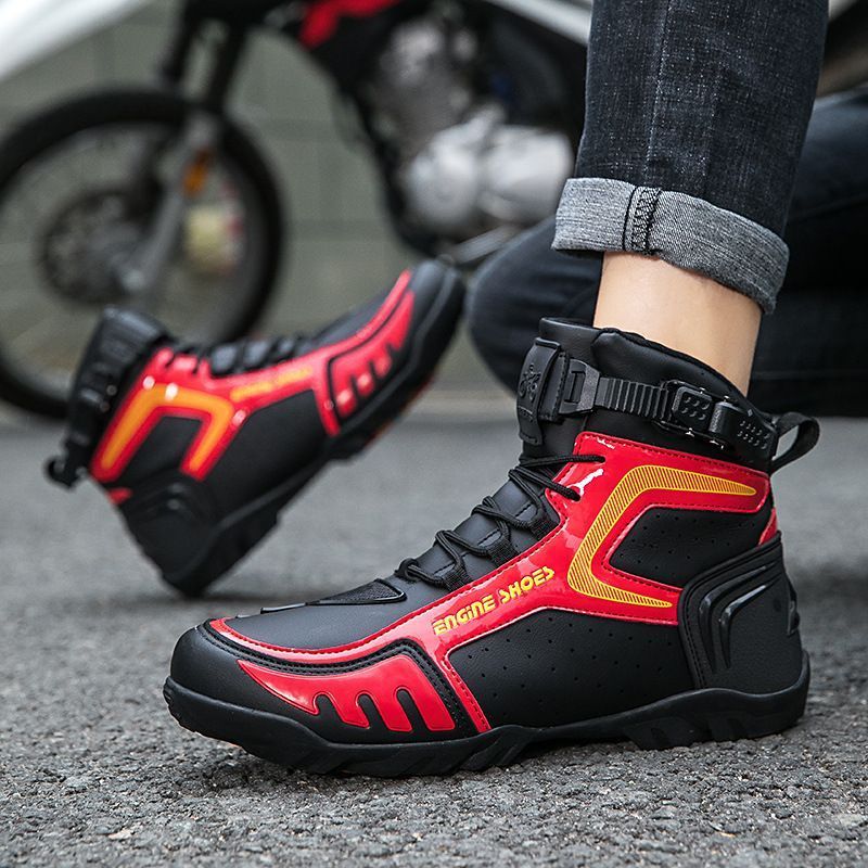 バイクシューズ オートバイの靴 オートバイ ライディングシューズ メンズ オフロードオートバイレーシングブーツ 四季 オートバイ旅行 装備 バイカー バイクブーツ かっこいい おしゃれ メンズファッ