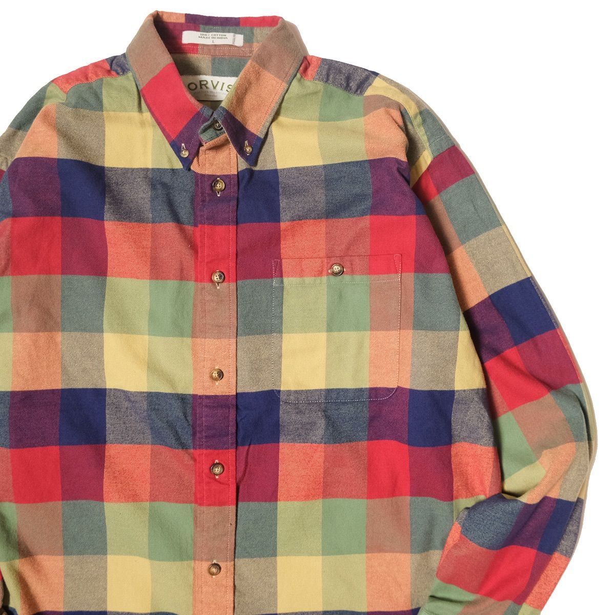 古着 00年代 ORVIS チェック柄 オンブレチェック 長袖 ヘビーネル