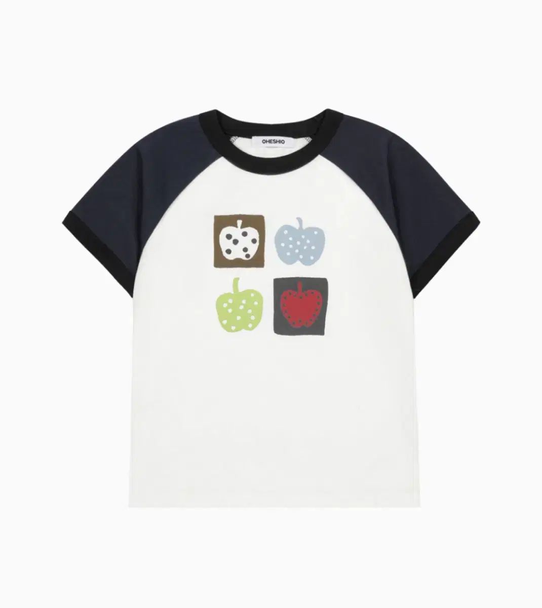 おへしお アップル ラグラン Tシャツ 半袖