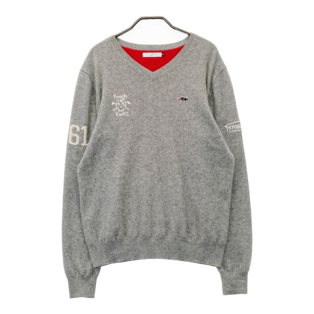 サイズ：M ROUGH&SWELL ラフアンドスウェル カシミヤ Vネック ニット