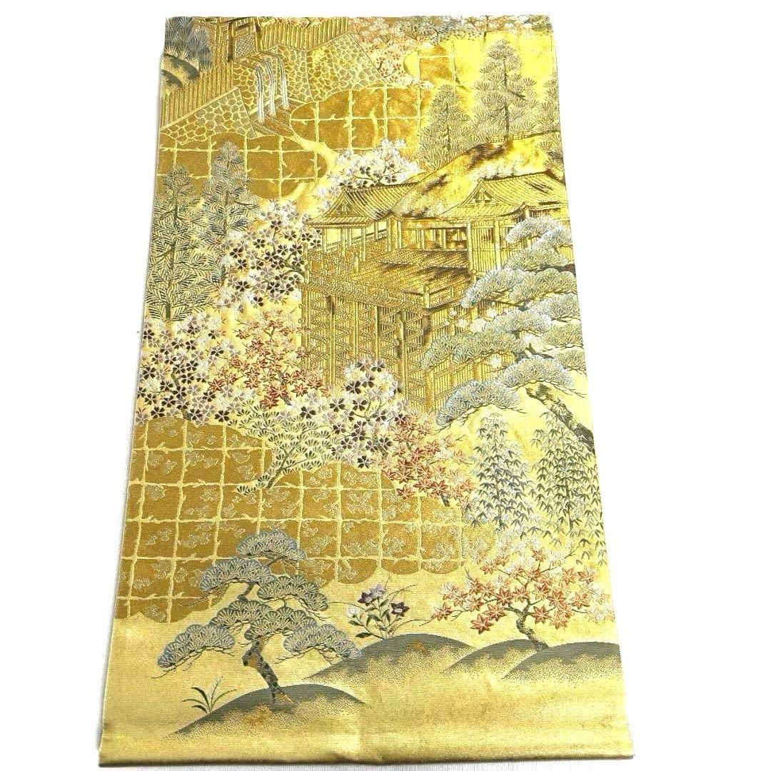 袋帯　慶京洛清水寺　本金箔　金糸　着物　062a p 袋帯 慶京洛清水寺 本金箔 金糸 着物 062a p - メルカリ