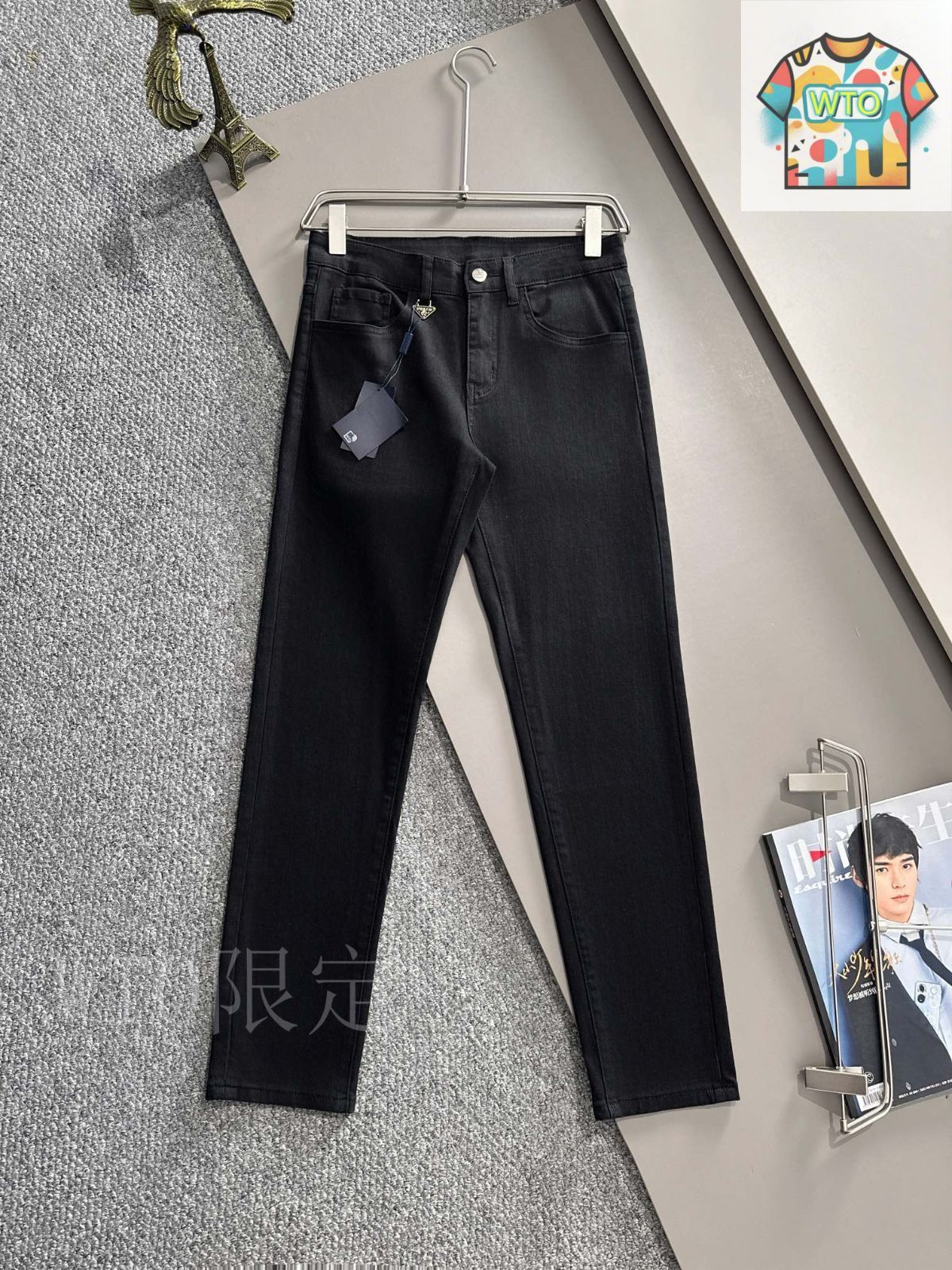 ZARA◇×Harry Lambert/ワイドチノパンツ/32/デニム/IDG/3991-386 zara