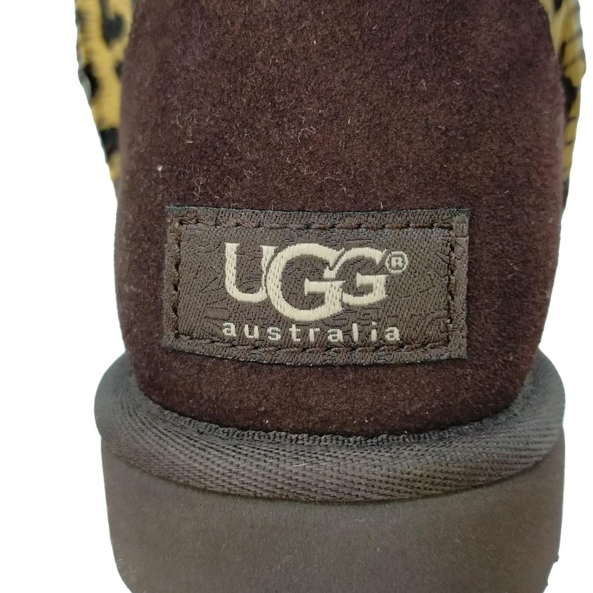 UGG アグ ショートブーツ 240 レディース クラシック ショート エキゾチック 1002790 ベージュ×黒×ダークブラウン 豹柄