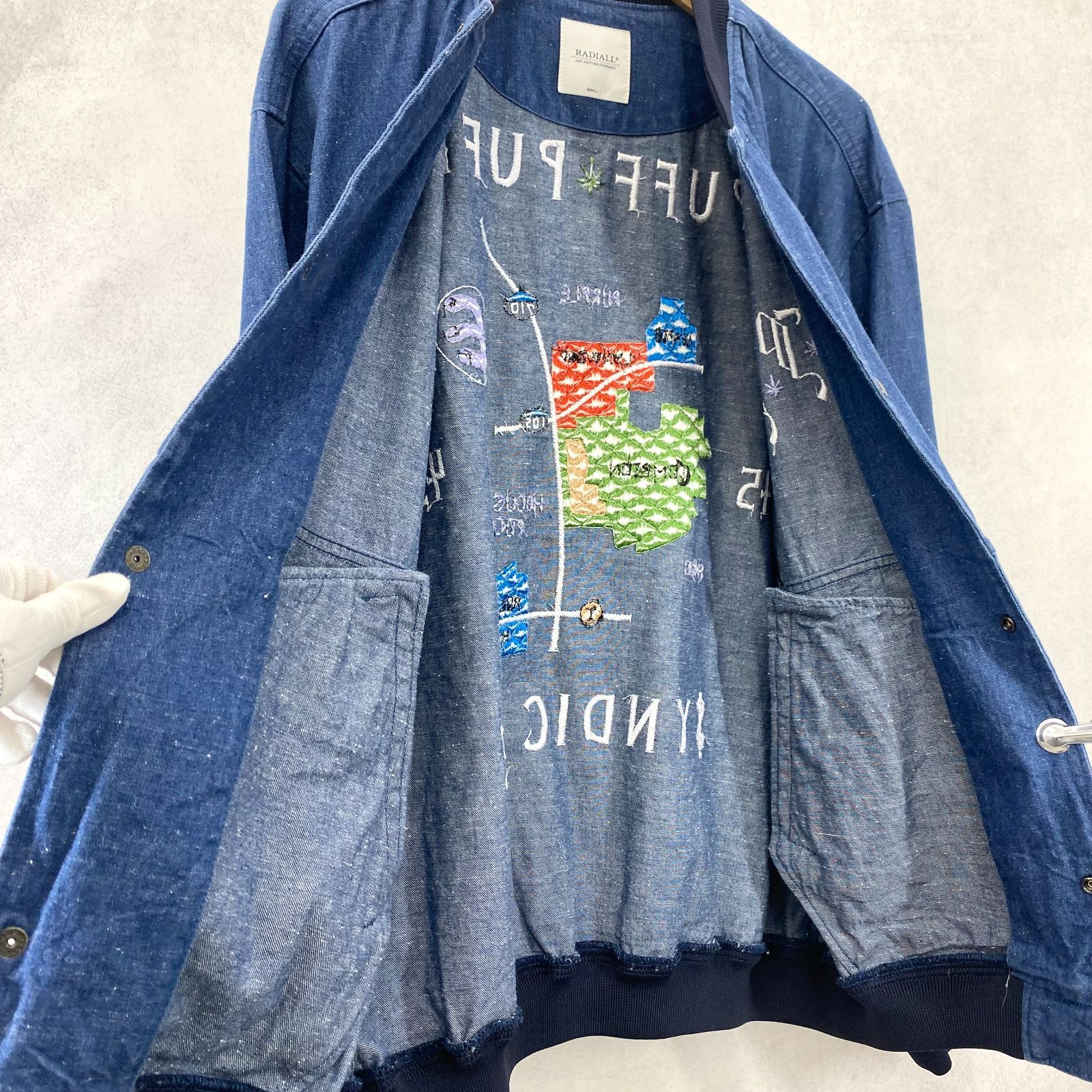 美品 RADIALL ラディアル RAD-20SS-JK003 POLY HIGH SOUVENIR JACKET