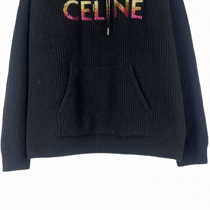 未使用品 セリーヌ CELINE 22AW グラデーション ロゴ スパンコール