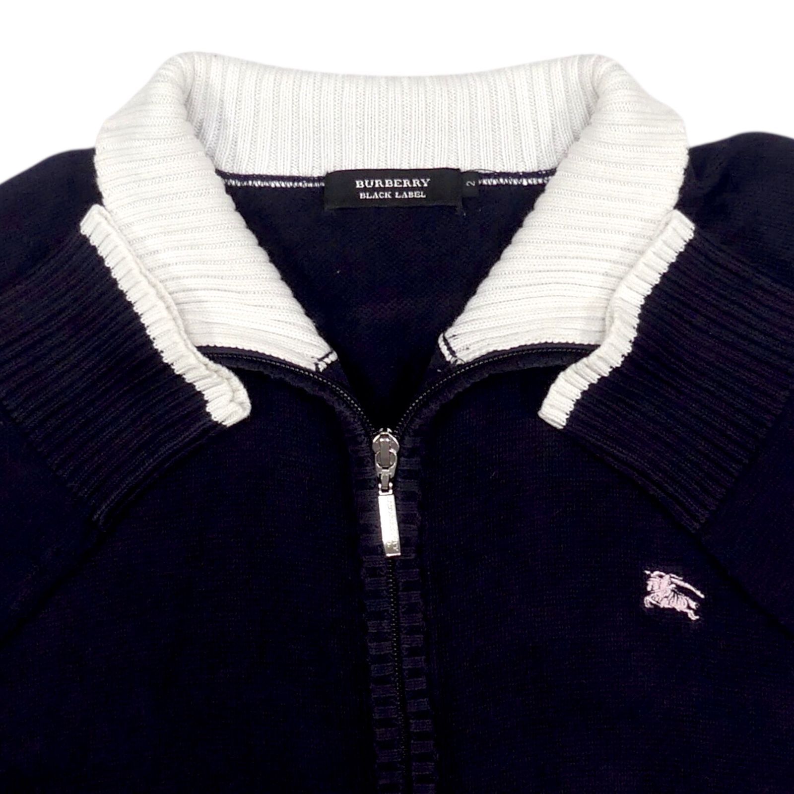 BURBERRY BLACK LABEL ジップアップニット サイズ1（S相当）