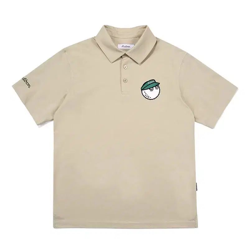 Lマルボンゴルフ MALBON GOLF ポロシャツ　ベージュ MALBON GOLF(マルボンゴルフ) 襟付きTシャツ ポロシャツ