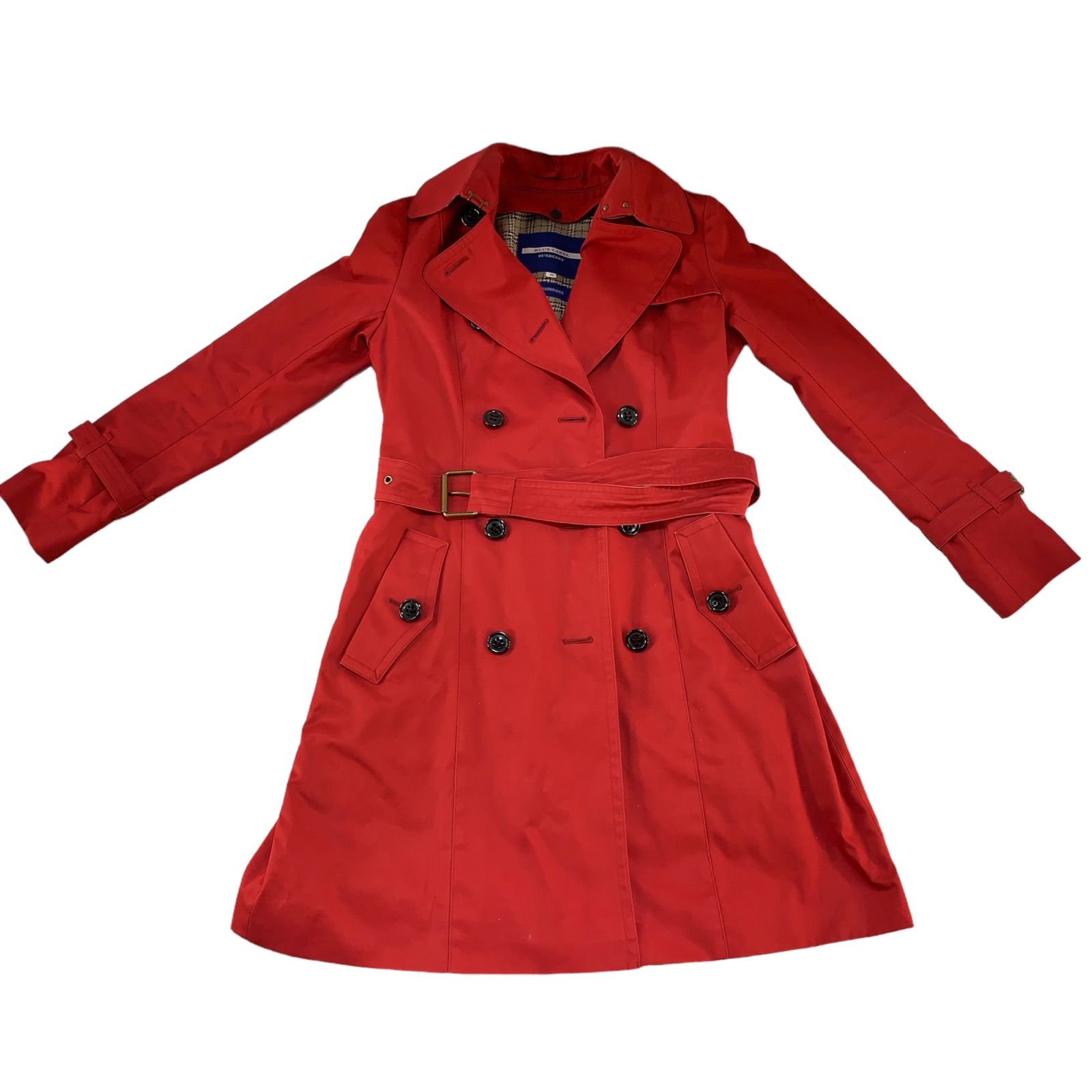burberry blue label ☆トレンチコート☆赤☆38