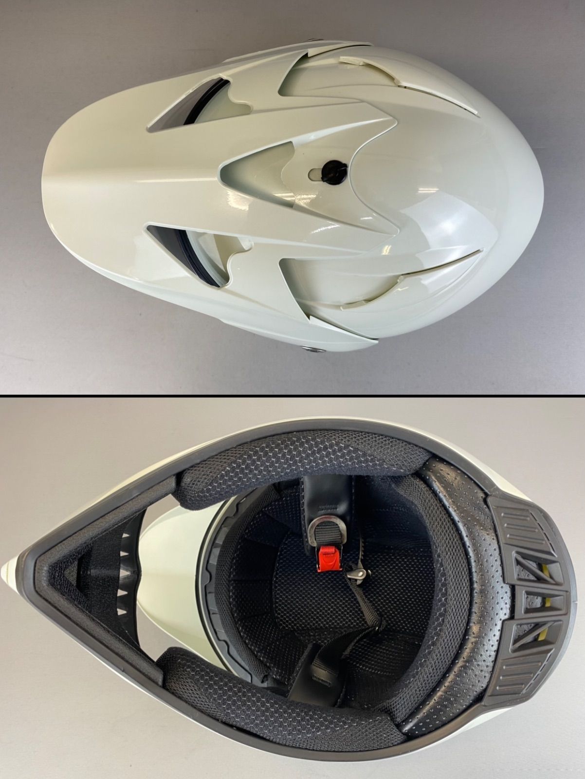 F12IB10 EST ZX オフロード フルフェイス ヘルメット 白 XLサイズ 61