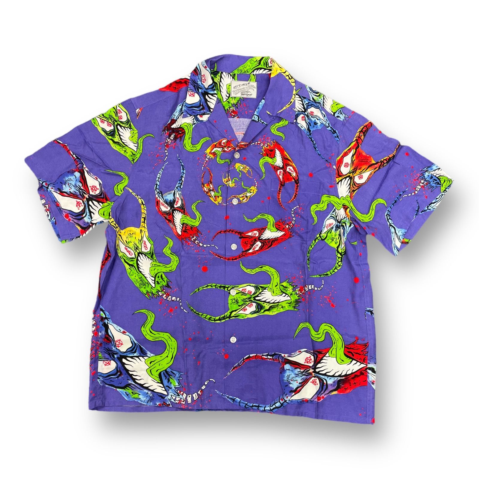 定価47300円 美品 WACKO MARIA 21AW NECK FACE HAWAIIAN SHIRT TYPE-3