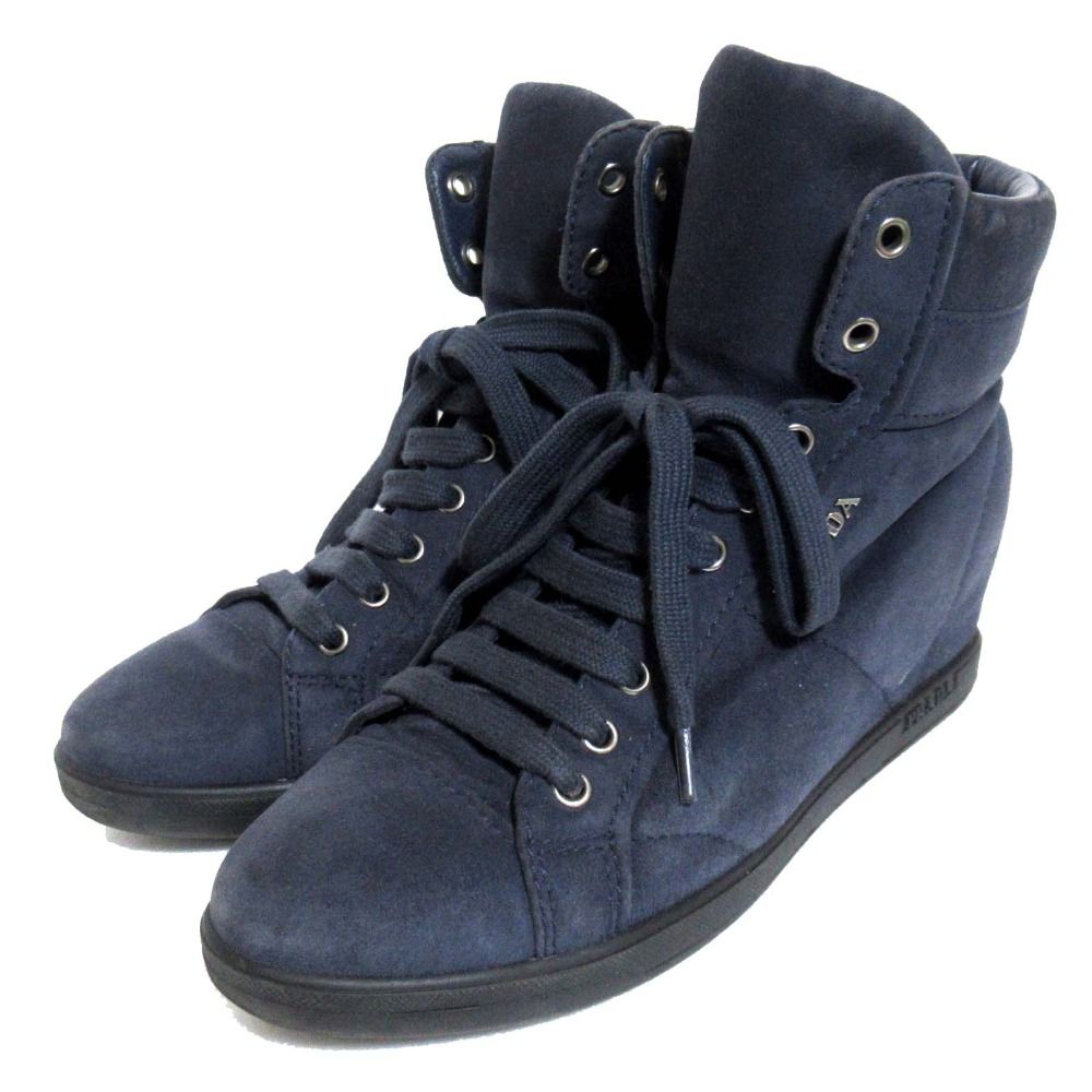 美品 PRADA SPORT プラダスポーツ インヒール サイドジップ ハイカット