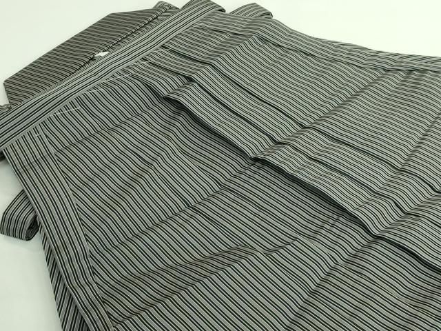 平和屋着物 上 男性 本場神代平 馬乗り袴 縞 kh 5