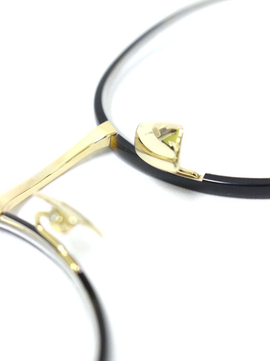 サンローランパリ SL125 003 メガネ ダークハバナ/ゴールド メタル  