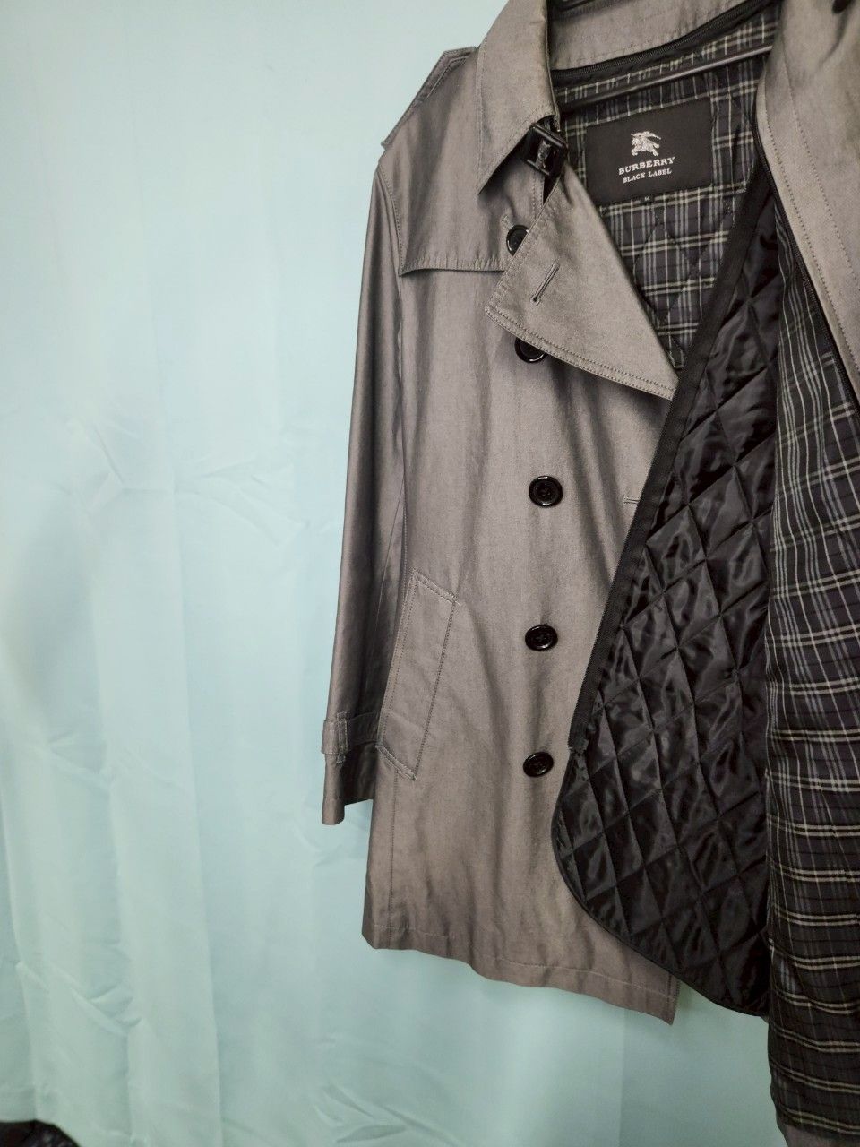 【超美品】バーバリーブラックレーベル 着脱可能 ライナー付 トレンチコート M BURBERRY BLACK LABEL】バーバリーブラックレーベル『中綿