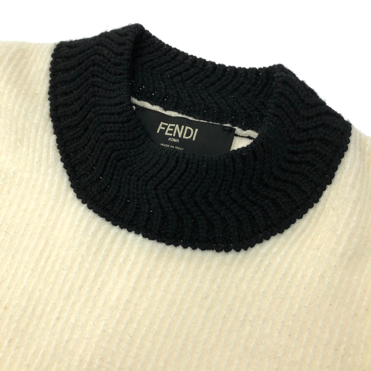 FENDI フェンディ ウール ニット サイズ:48 12CPF-20-806 ホワイト 