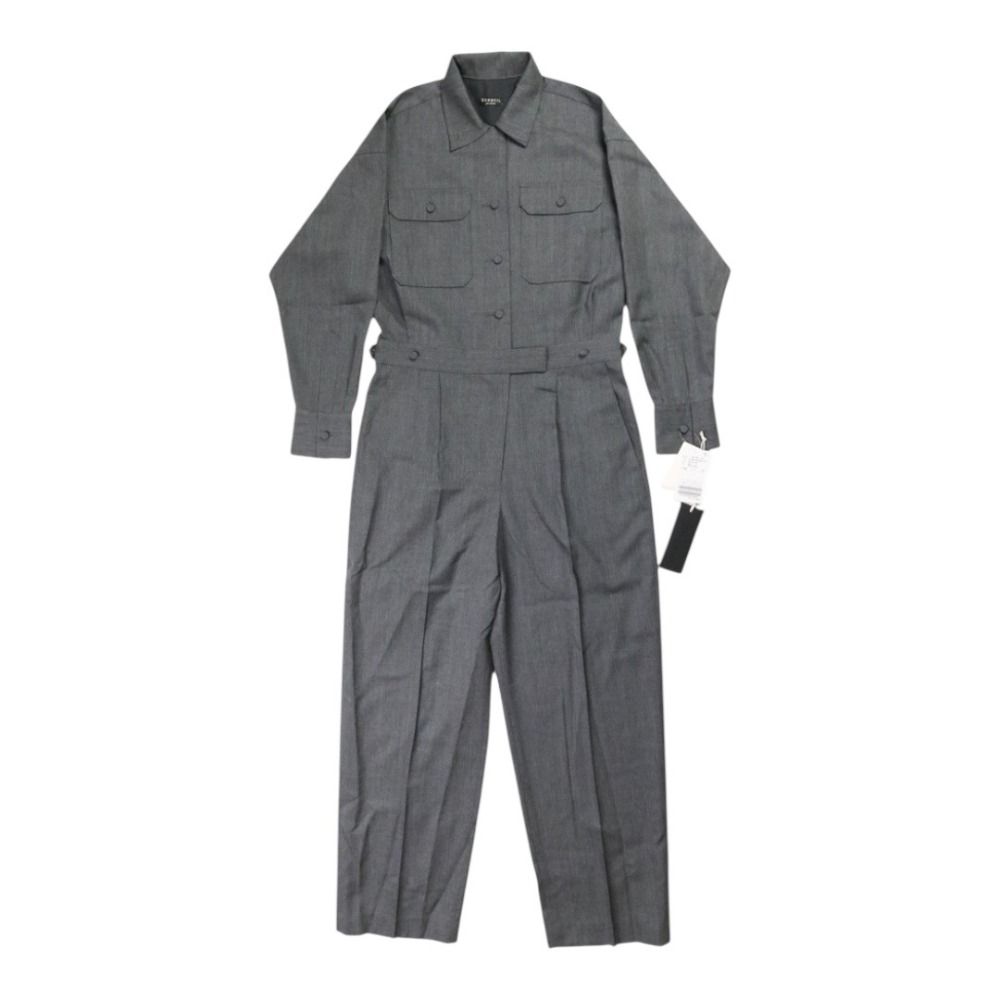 24AW VERMEIL par iena ヴェルメイユパーイエナ MIKA NAGASAWA ジャンプスーツ オールインワン 38 グレー レディース 古着