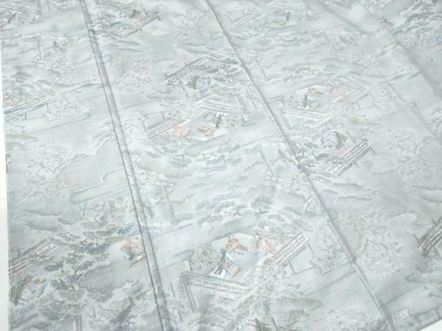 平和屋着物○都喜ヱ門 本場大島紬 9マルキ 総絣 人物風景