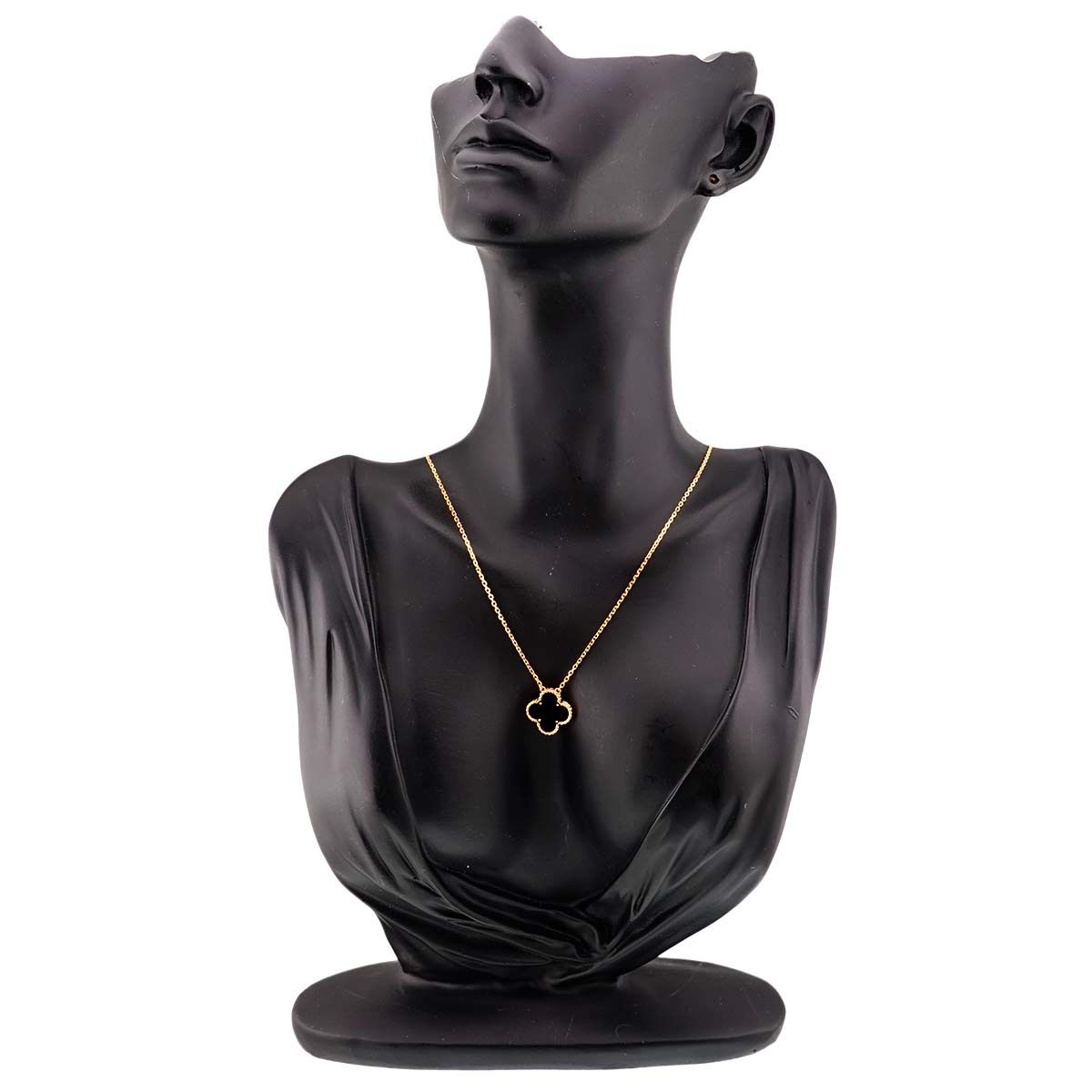 美品【ブラックオニキス✤大きなドロップカット】ヴィンテージネックレス 925刻印 ヴァンクリーフ & アーペル VCA ヴィンテージ アルハンブラ