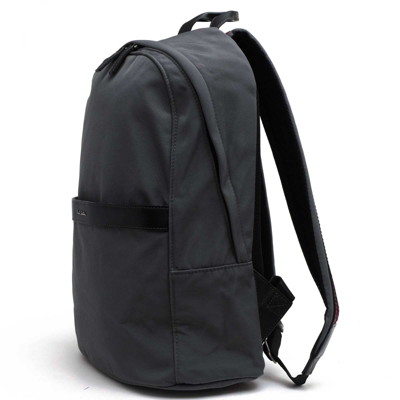 ポールスミス Paul Smith リュック バッグ バックパック メンズ 男性 男性用 ナイロン レザー 革 本革 グレー 灰色 863415 R595 SIGNATURE WEBBING シグネチャー ウェビングテープ ノートPC収納可