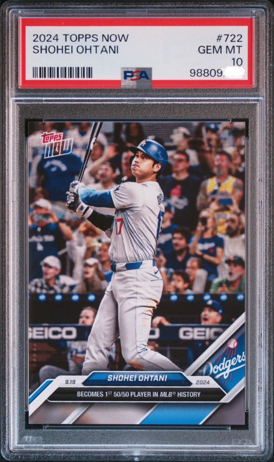 鑑定済】PSA10 大谷翔平 2024 Topps Now #722 50-50 限定カード |mercariメルカリ官方指定廠商|Bibian比比昂代買代購