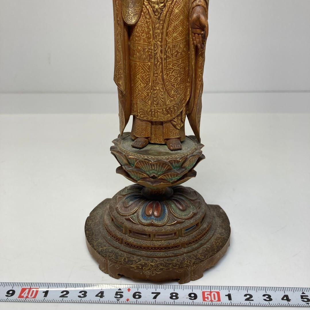 時代 上手 彩色 阿弥陀仏 立像 トヒオ 東さ6-0709