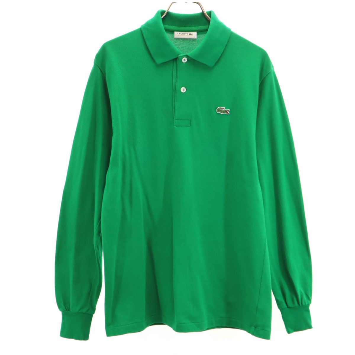LACOSTE ラコステ 日本製 長袖 ポロシャツ 3 グリーン メンズ 古着
