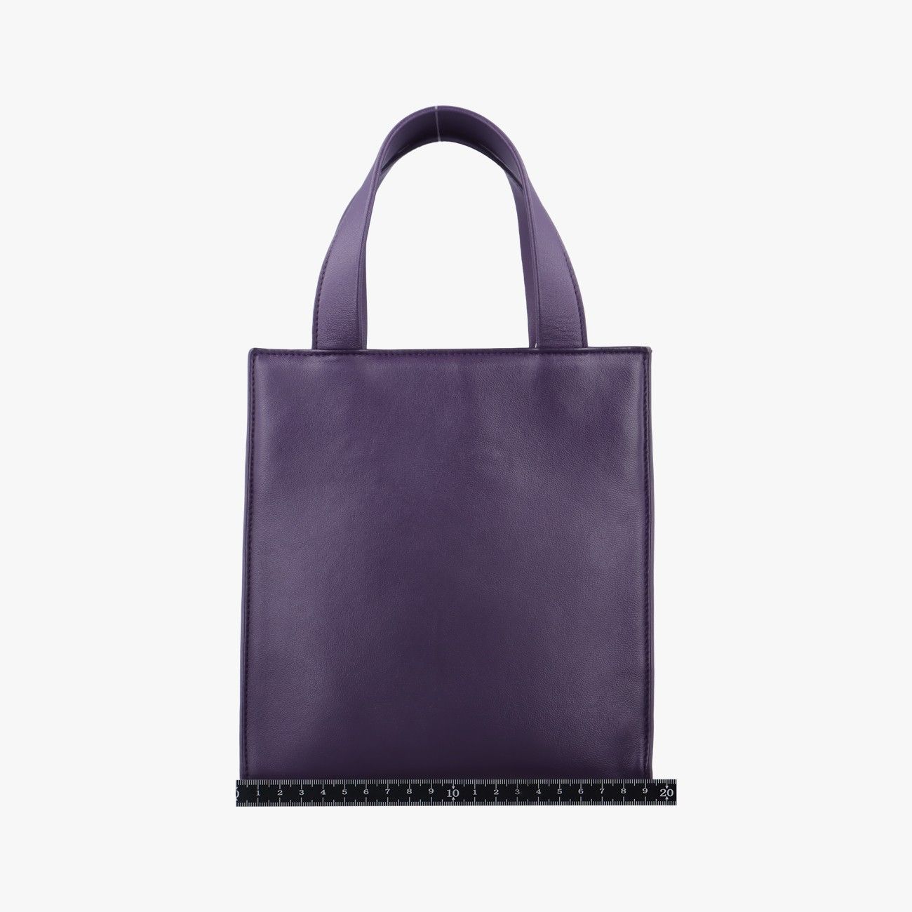 プラダPradaトライアングルロゴパープルラムスキン1BG41831 V