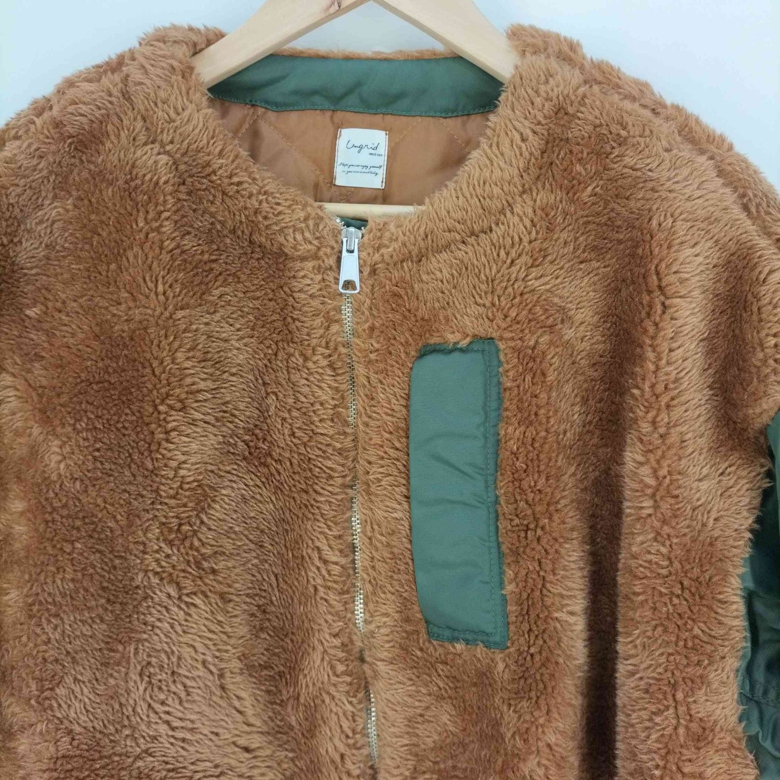 アングリッド Ungrid ボアコンビ ミリタリーブルゾン レディース  