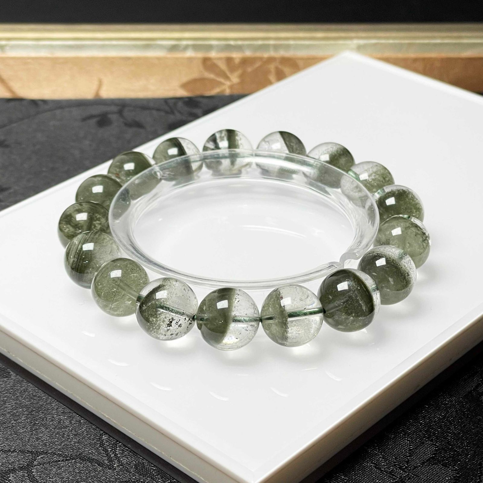 10%OFF 上級 EU製 グリーントルマリン パワーストーン ブレスレット 天然石 金運 浄化 プレゼント2 11.6-12.2mm ZZ1596