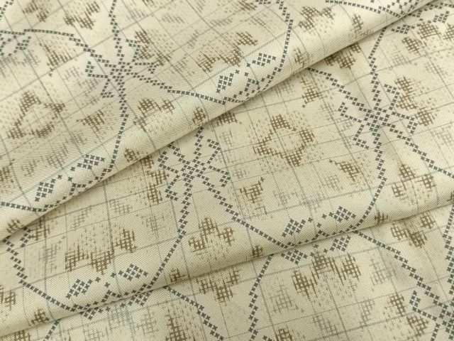 平和屋着物▽本場染大島紬　単衣　立涌花文　正絹　逸品　AAAZ1724fy 平和屋着物▽本場染大島紬 単衣 立涌花文 正絹 逸品 AAAZ1724fy