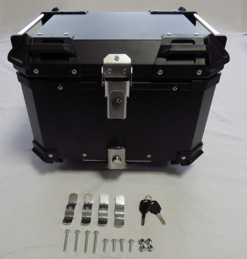 HONDA用 クロスカブ CC110 JA60リアキャリア u0026 アルミトップケース 45L 黒 set