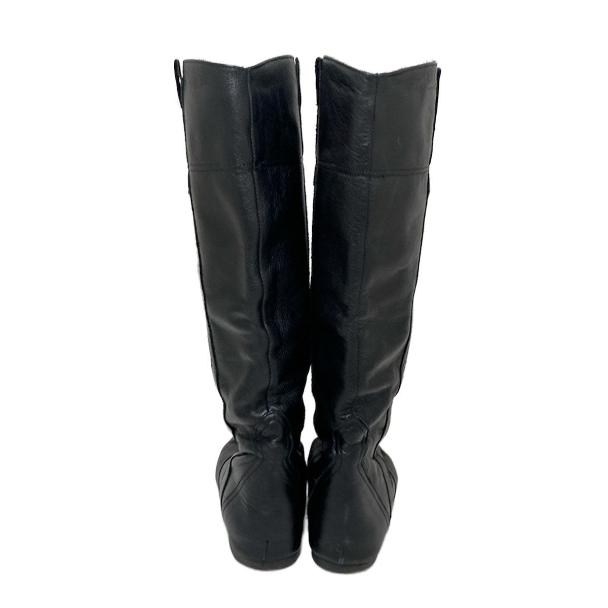 ファビオルスコーニ　レザーロングブーツ　黒　37 FABIO RUSCONI(ファビオルスコーニ) ロングブーツ 37 レディース - 黒