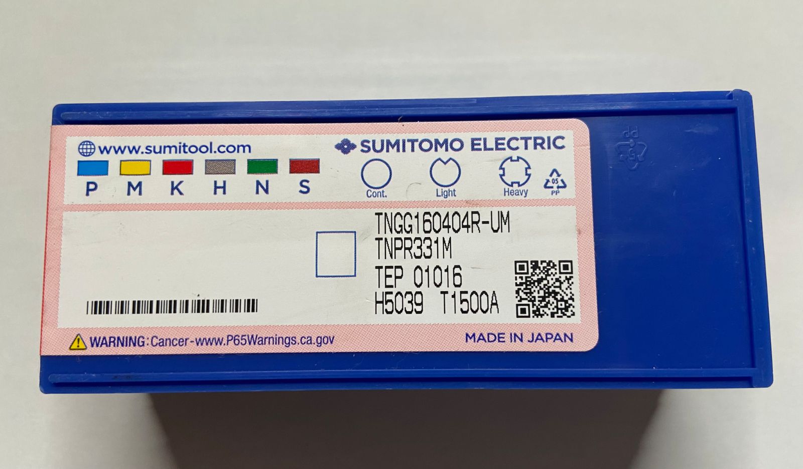 TNGG160404R-UM-T1500A 住友 電工ハードメタル・TNGG-UM・三角形・ネガ 