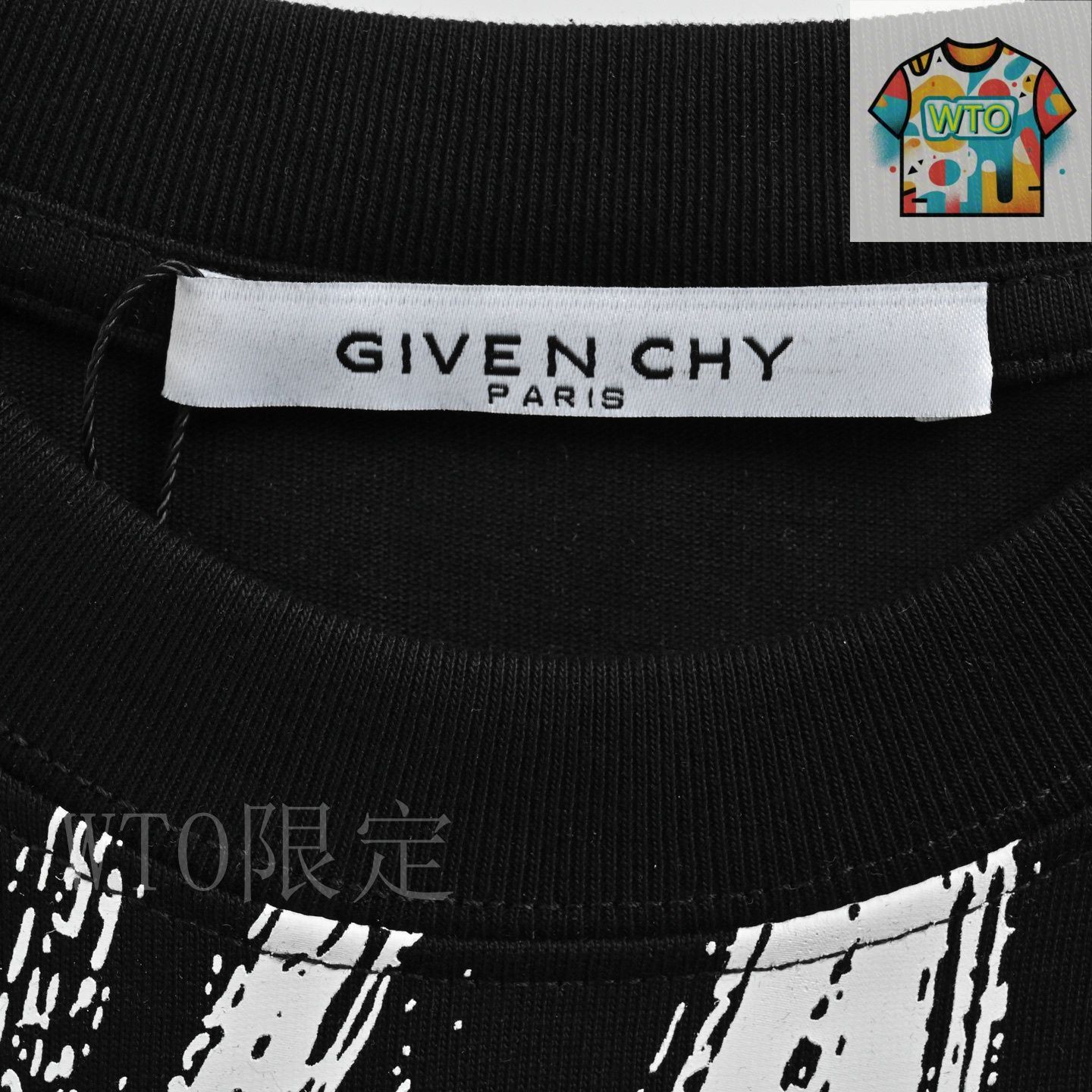 今日WTO】GIVENCHY ドローン文字刺繍ロゴ T シャツ-QQ79-QF93