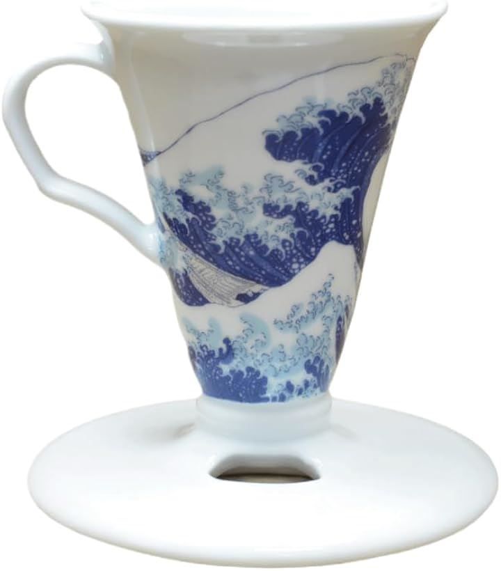 コニカル30 Conical30 シングル コーヒードリッパー 透過ドリッパー Tarachine たらちね 1杯用 計量スプーン 紙フィルター付 神奈川沖浪裏 有田焼