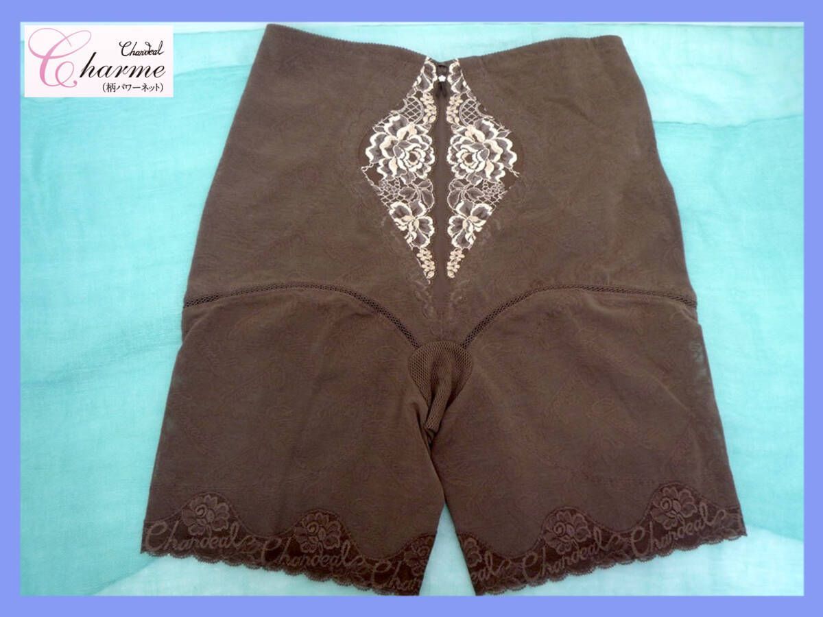 定価28600円 最 補正下着 シャンデール シャルム ロング ガードル サイズ82 モカブラウン 立体成形 メッシュテープ ヒップUP _MO1