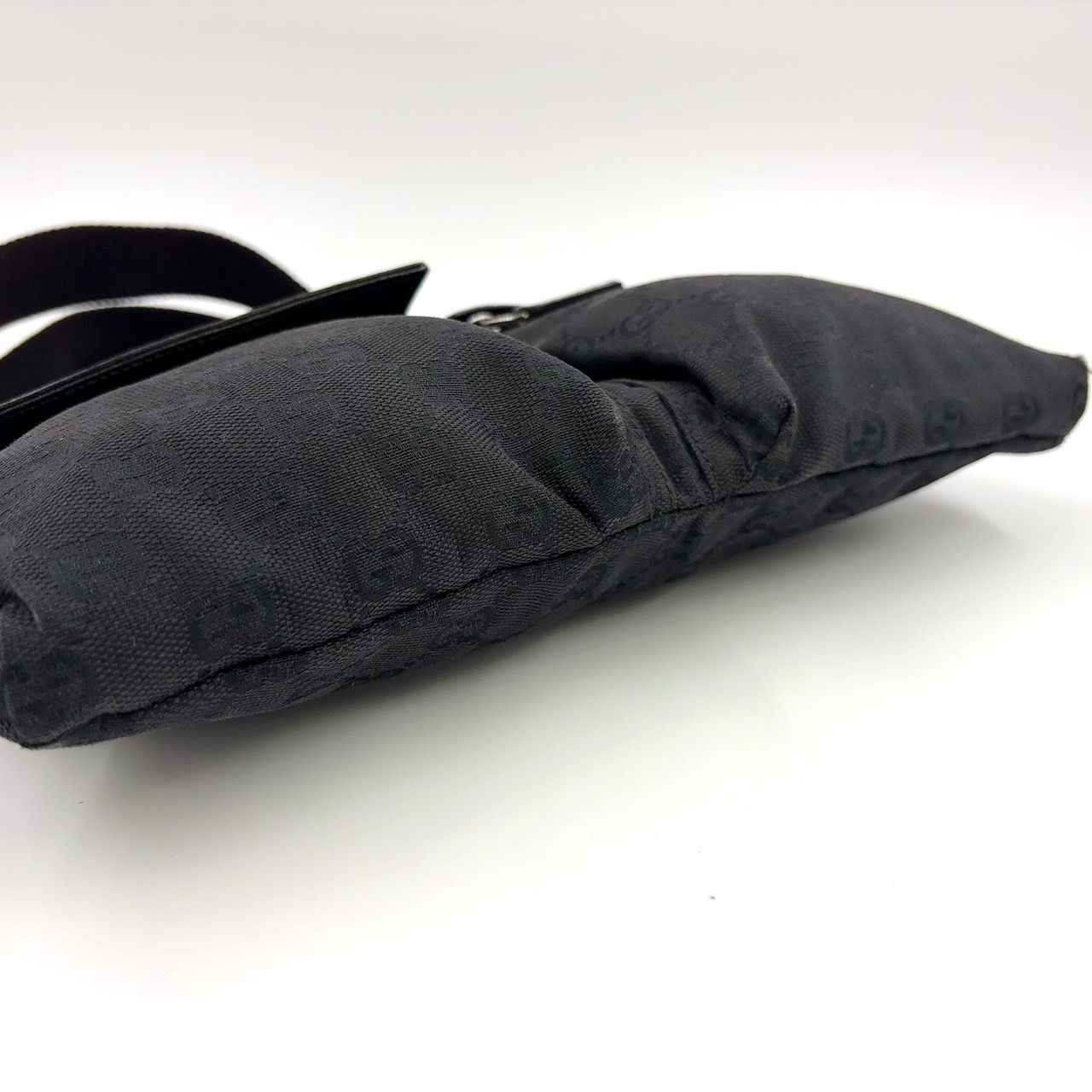 レザー×キャンバス ブラック