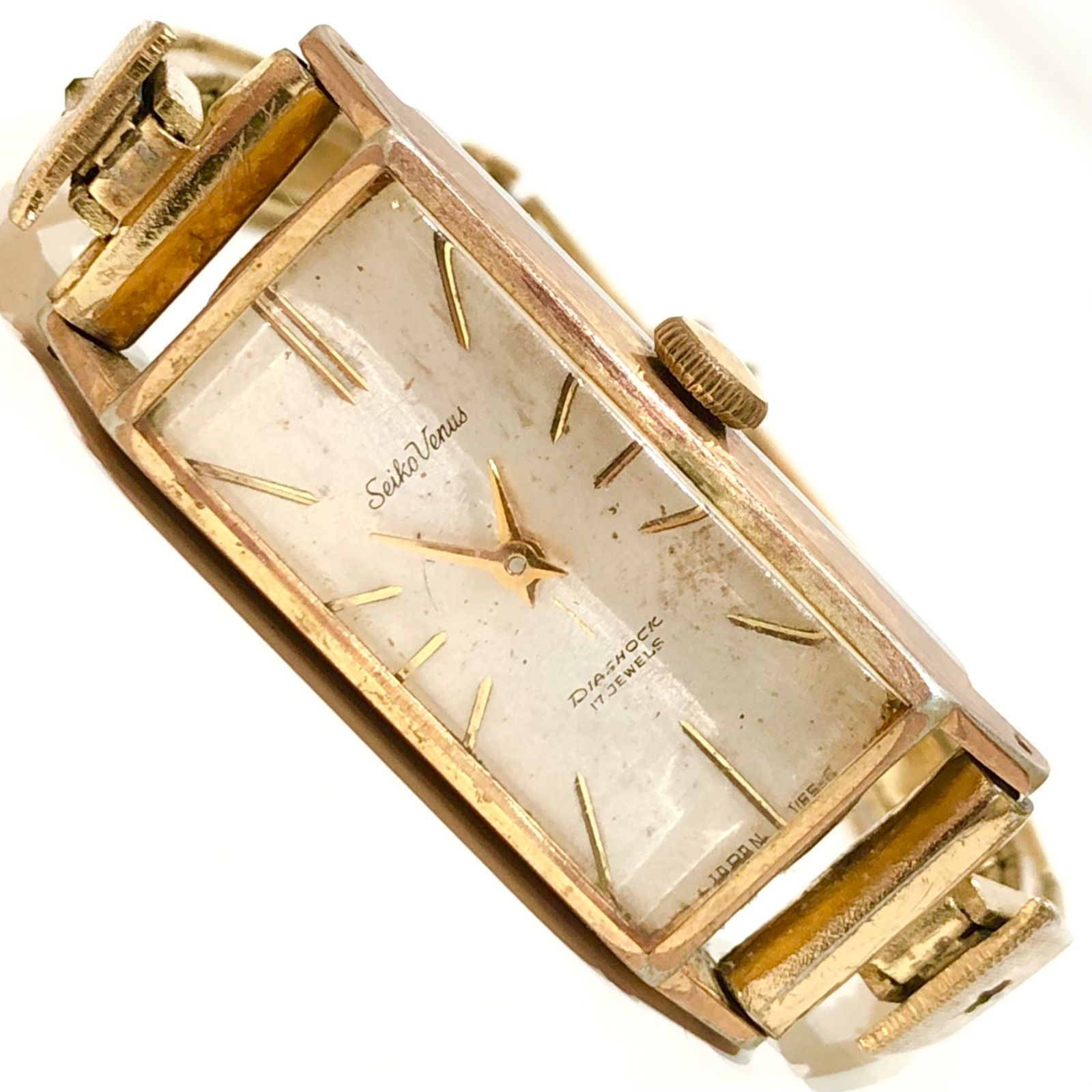 高品質，安い Seiko Venus DIASHOCK セイコー ビーナス K18 538刻印 18