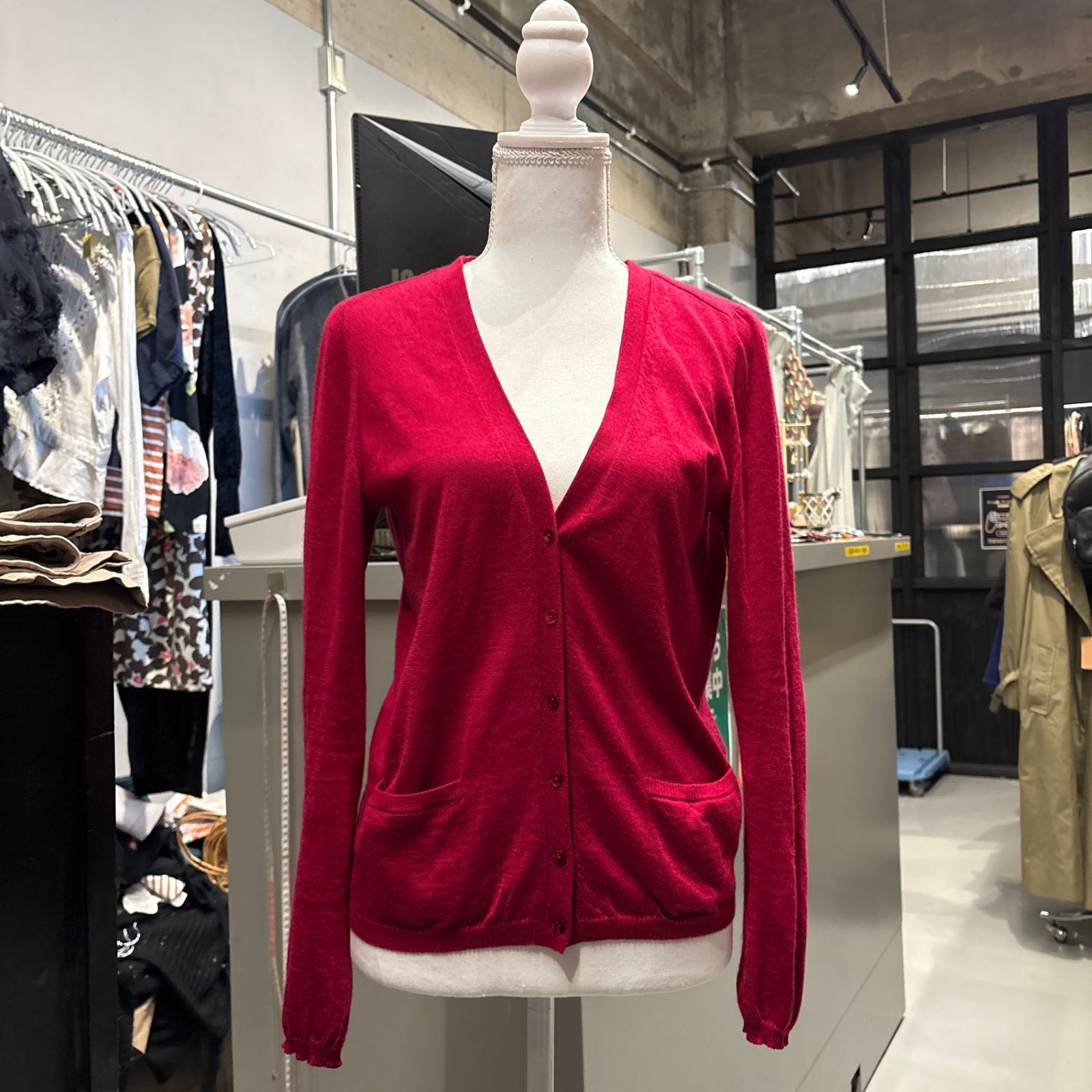 ドゥロワー Drawer シルク カシミヤ カシミア cashmere SILK シルク 絹 カーディガン 羽織 ピンク 桃色 PINK 長袖 お呼ばれ デート オフィスカジュアル 食事会 可愛い お出かけ 上品