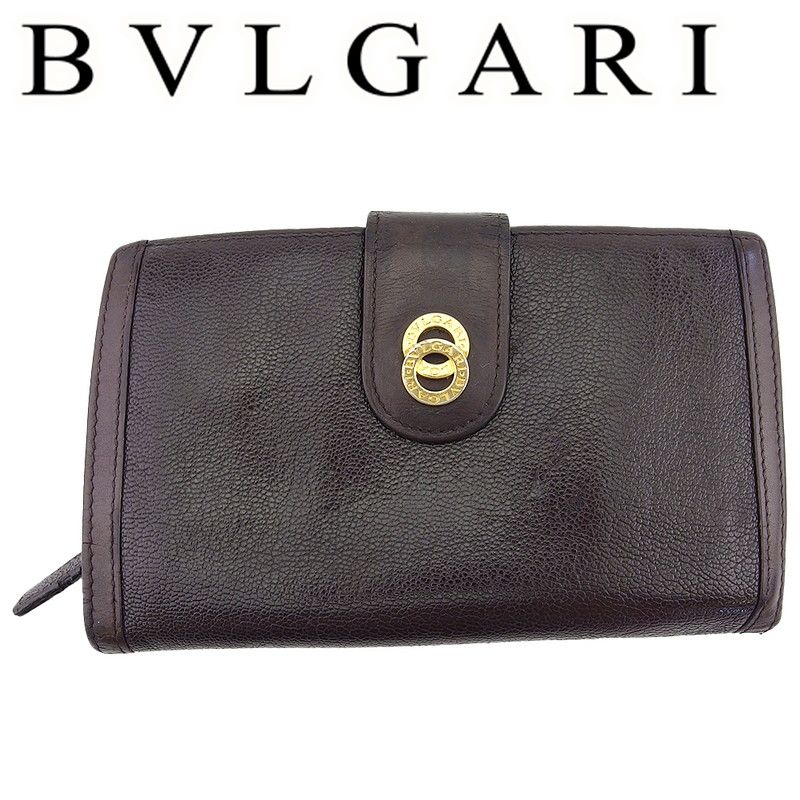 BULGARI 長財布 レディース ブルガリ ブラウン ブルガリ BVLGARI 長財布 ドッピオトンド ブラウン グリーン