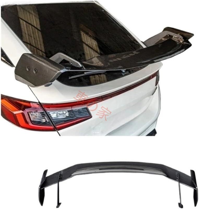 ドライカーボンファイバーリアトランクウィング ホンダシビックタイプR FL5 2025-2025 ADスタイルテールウィングリアスポイラーリップウィングダックテールエアロダイナミックスポイラー対応 色 ブラック