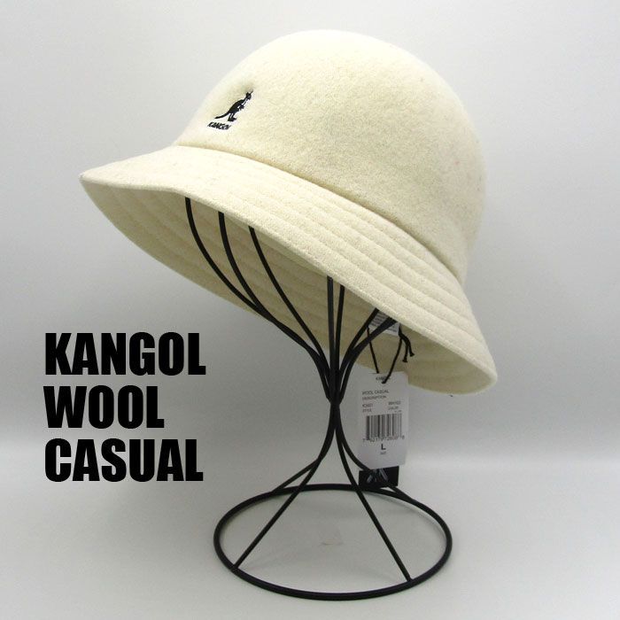 カンゴール バケットハット バケハ K3050ST パイル生地 ホワイト L - 帽子