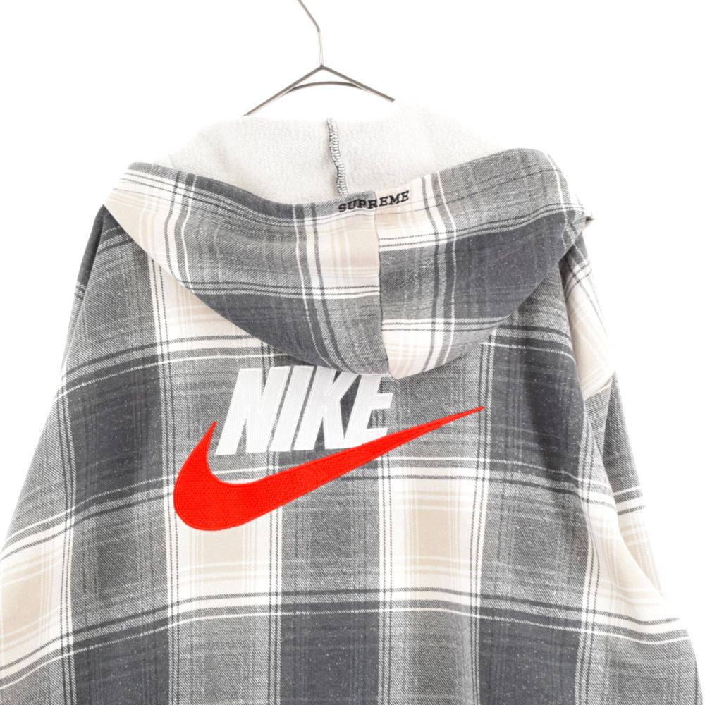 SUPREME (シュプリーム) 18AW×NIKE Plaid Hooded Sweatshirt ナイキ ス