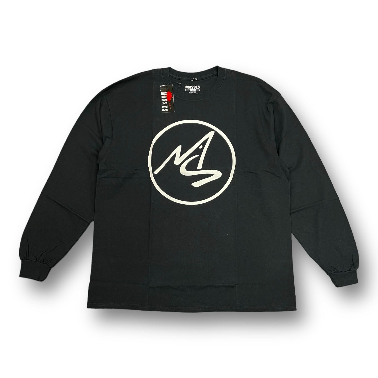 定価9900円 新品 MASSES T-SHIRT L/S #5 ロゴプリント カットソー 長袖 