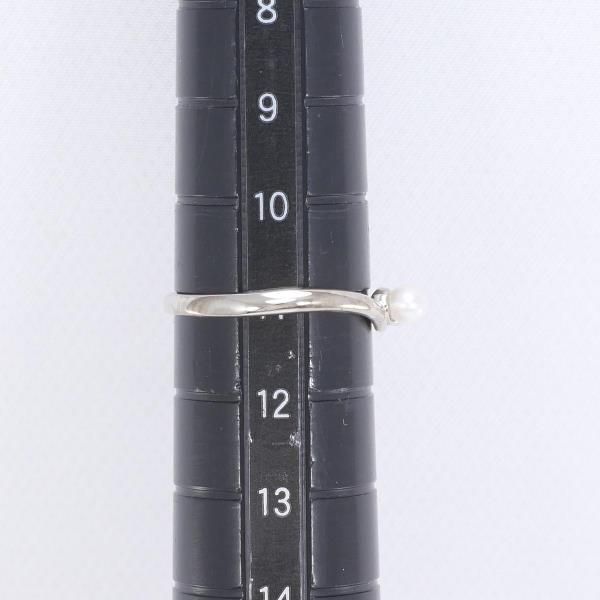 K14WG リング 指輪 11号 パール 約3mm ダイヤ 総重量約1.6g - ワンダー