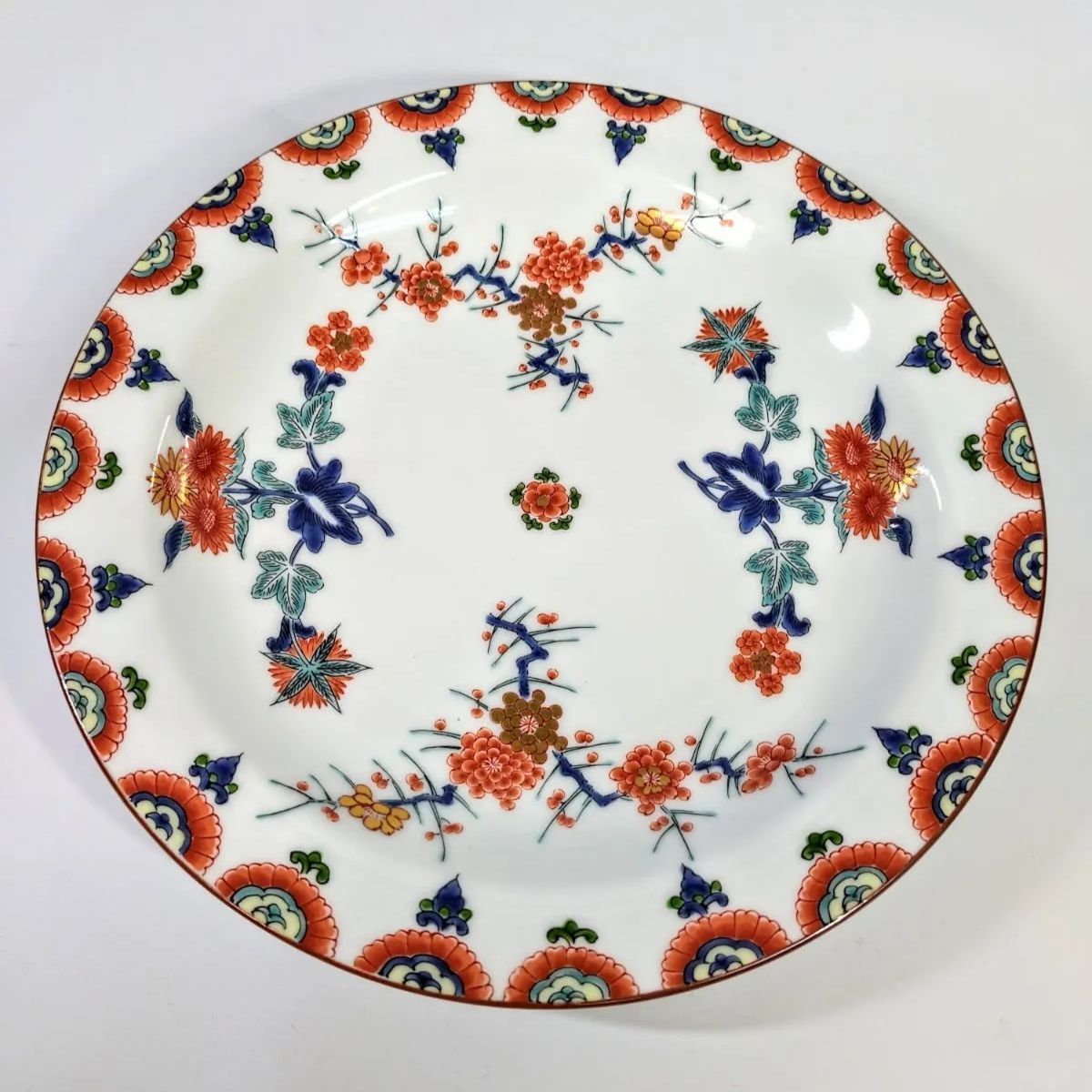 其泉　銘々皿　色絵梅菊文　和皿　6寸皿　銘々皿　5枚　賞美堂本店　其泉窯 其泉色絵梅菊文和皿6寸皿銘々皿5枚