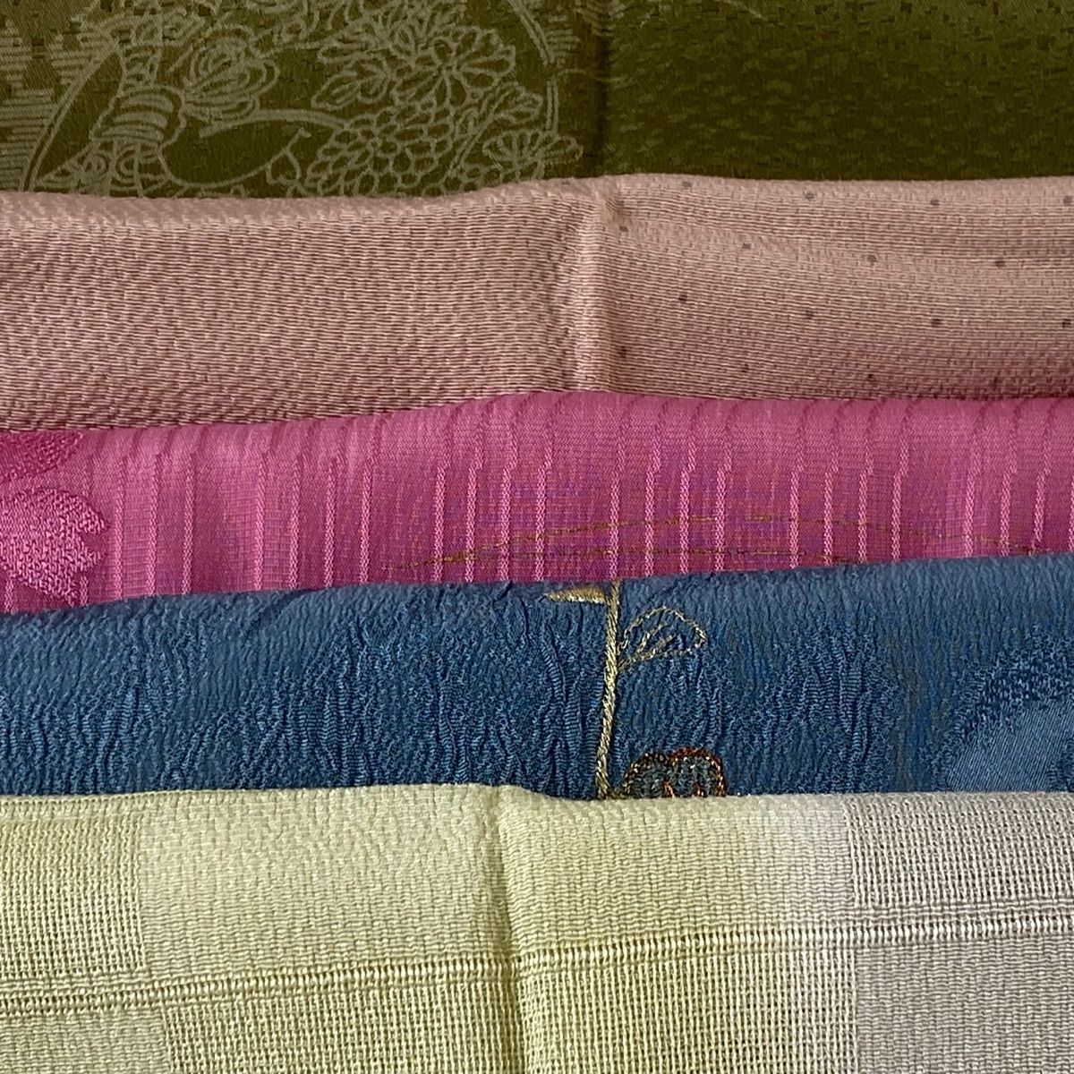 Yahoo!店 TV・オーディオ・カメラ 帯揚げ 優品 帯揚げ5枚セット