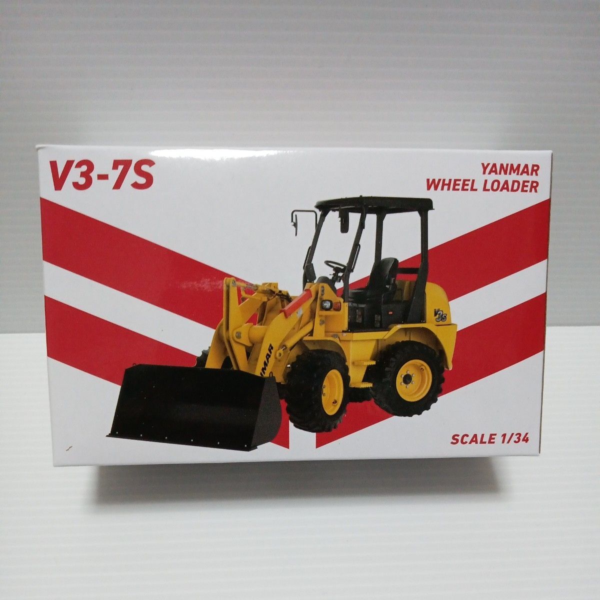 YANMAR「1/34 ヤンマー V3-7S」ホイールローダー ミニカー ミニチュア プルバック