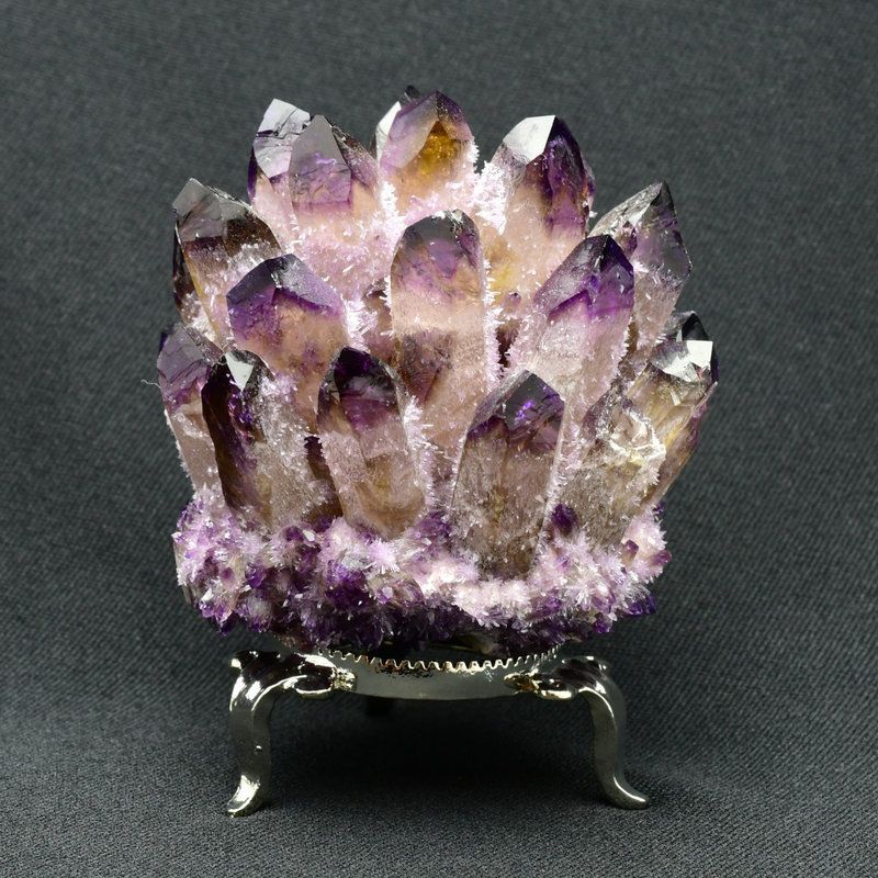 推しのカラーで完璧な浄化を 一点物 水晶クラスター 359g GHGC4 浄化 調和 精神面を整える 台座付 贈り物にも最適サイズ ギフト 京海堂 天然石の卸 京の蔵