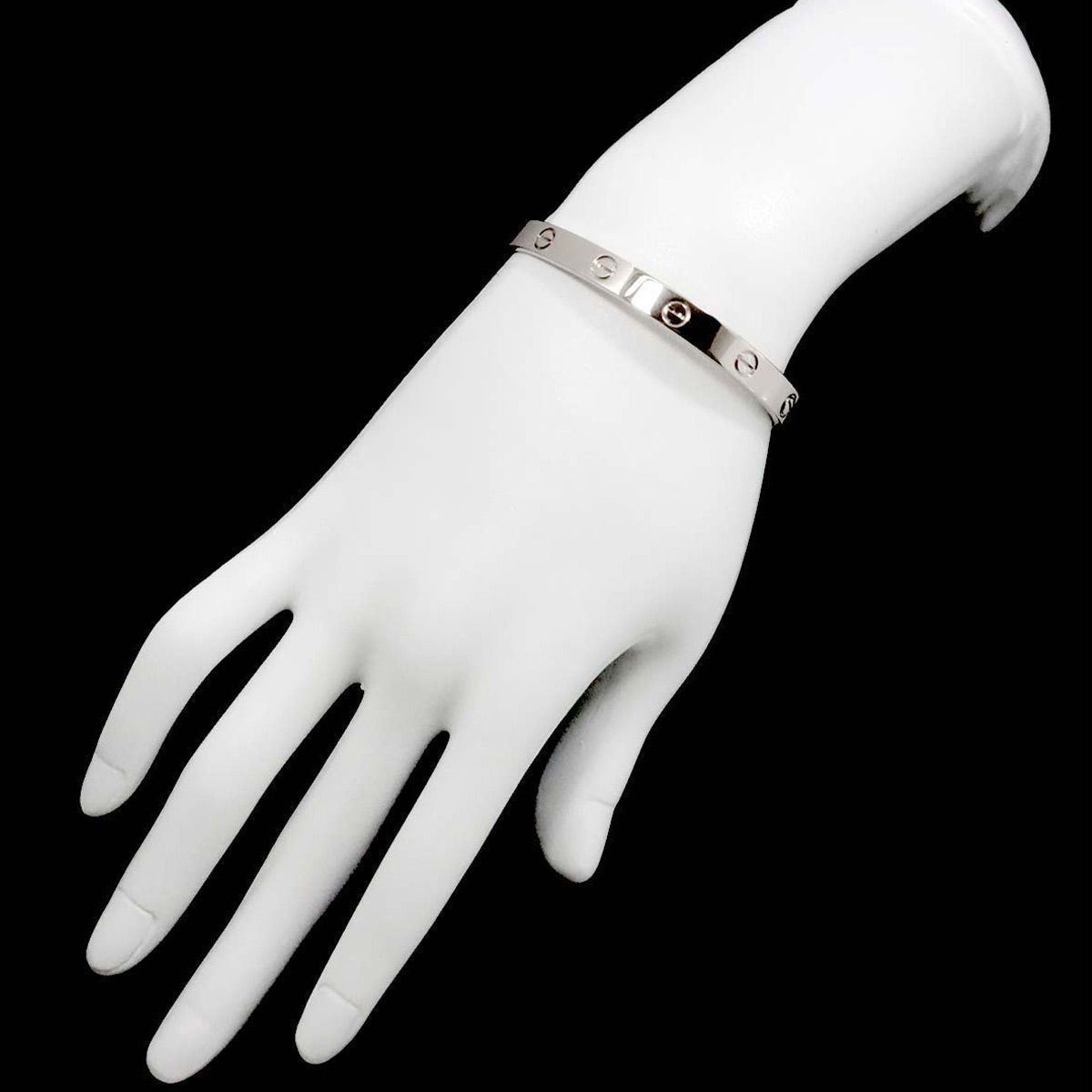 カルティエ Cartier ラブブレス ダイヤ 4P #17 K18 WG 750 